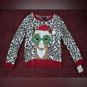 Brand new with tag Christmas sweater with Lama on it; Ugly Christmas Sweater;